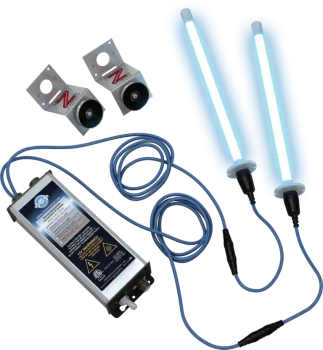 Triatomic Environmental Fresh-Aire UV TUV-100D-I AHU Series Dual Lamp 1 Year Lamp