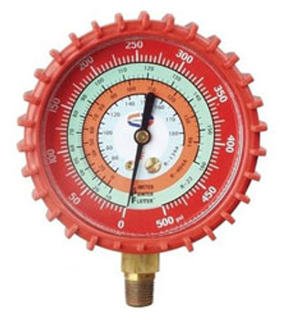 Uniweld Products G529LD LPF Manifold Replacement Gauge RED/High Side 0-800 PSI R410A