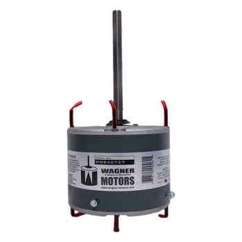 Diversitech Wagner WG840727 Single Speed Condenser Fan Motor 1/6HP, 1075/1 RPM, 1.3FLA, 208-230V, 60C Ambient Front View