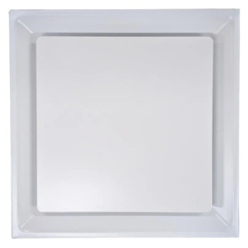 Truaire 24x24 2000PD/R6 Single Architectural Plaque T-Bar Lay-In Diffuser with R6 Back White Front View