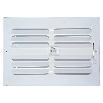 Truaire 12x08 402M 2-Way Curved Blade Supply Register White Front View