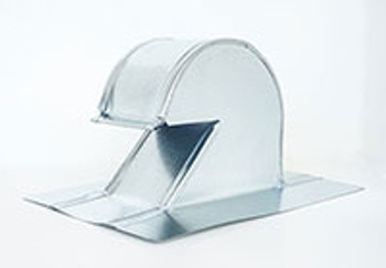 The Metal Shop Shingle/Flat Roof Vent 4 Inch Galvanized with Damper GRV-4D