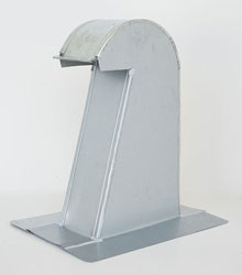 The Metal Shop Barrel Tile Roof Vent 4 Inch Galvanized Extra Tall with Screen GRV-4XT