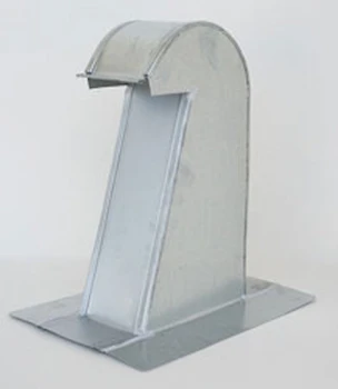 The Metal Shop Barrel Tile Roof Vent 4 Inch Galvanized Extra Tall with Damper GRV-4XTD