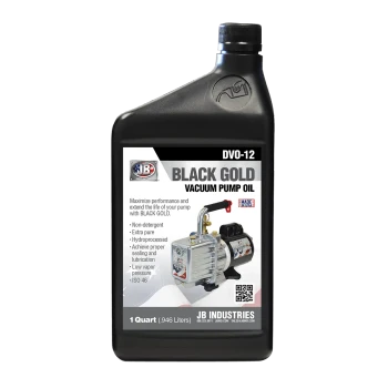 JB Industries BLACK GOLD Vacuum Pump Oil Quart DVO-12