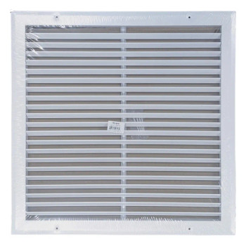 Truaire 18x18 A270 Aluminum Return Air Grille White Front View