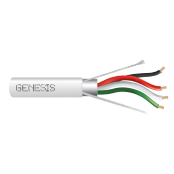 Genesis Cable Systems 18/4 Stranded Overall Shielded Plenum (CMP)/CL2P/FT6 Security Cable 1000' Reel 32151012