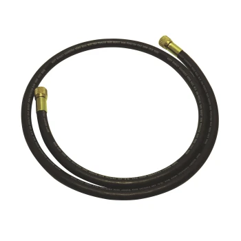 Uniweld Products Soft Magic 60" BLACK Charging/Vacuum Hose 3/8" STR. x 1/4" L.45 Rubber SEAT 90208