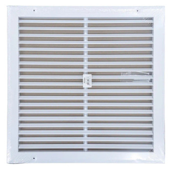 Truaire 16x16 A270 Aluminum Return Air Grille White Front View