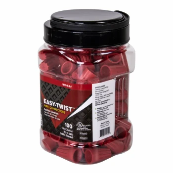 NSi Industries Easy Twist RED 100/Jar 22-8 AWG Standard WC-R-SJ
