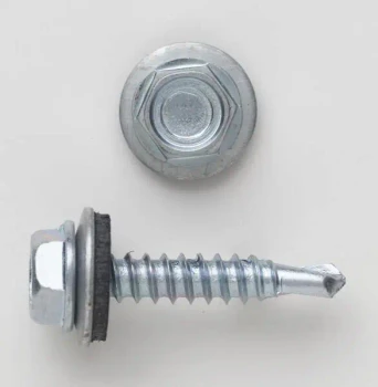 Peco Fasteners & Electrical Products Hex Self DRILL Screws 14 x 3/4" ZINC W/NEOPRENE Washer (100 COUNT JAR) 14x34HTNWJ