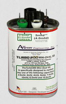 Amrad Amrad TurboMini Universal Motor Run Capacitor, 2.5 to 15 MFD, 370/440V, Oval