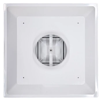 HaVACo HT-2x2-SPL8-IB 2'x2' Plastic 3 Cone Supply Lay-In 8" Boot with Insulated Back, back view no insulation