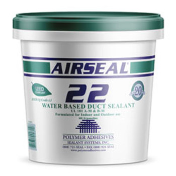 Polymer Adhesives Polymer Adhesives AS22-1 Airseal 22 Water Based Duct Sealant 1 Gallon Gray