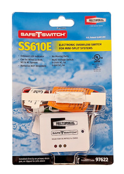 Rectorseal Safe-T-Switch SS610E Electronic Condensate Overflow Switch Designed for Ductless Mini Splits in package
