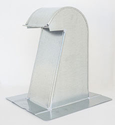 The Metal Shop Barrel Tile Roof Vent 6 Inch Galvanized Extra Tall with Damper and Screen GRV-6XTD