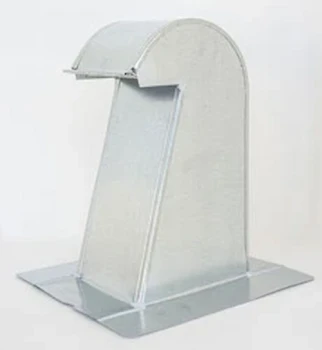 The Metal Shop Barrel Tile Roof Vent 6 Inch Galvanized Extra Tall with Damper and Screen GRV-6XTD