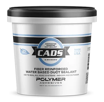 Polymer Adhesives Polymer Adhesives CADS-1 C.A.D.S. Fiber Reinforced Water Based Duct Sealant 1 Gallon White