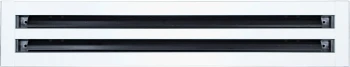 AirGuide Manufacturing, LLC AirGuide 36" ASD Type 1, 2 Slot, 1" Slot W/APC & End Flanges WHITE Front View