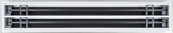 AirGuide Manufacturing, LLC AirGuide 48" ASD Type 1, 2 Slot, 1" Slot W/ APC & END Flanges WHITE Back View