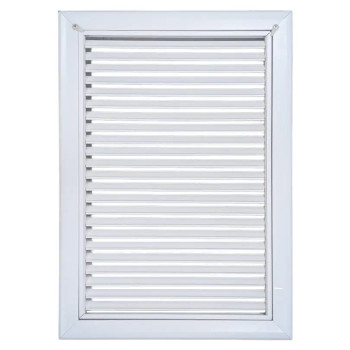 AirGuide RF-2FS 12x18 Return Air Filter Grille WHITE Screw Holes IN NECK of Unit NO Screw Holes in Face! front view