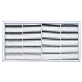AirGuide RF-2FS 48x24 Return Air Filter Grille WHITE Screw Holes IN NECK of Unit NO Screw Holes in Face! break View