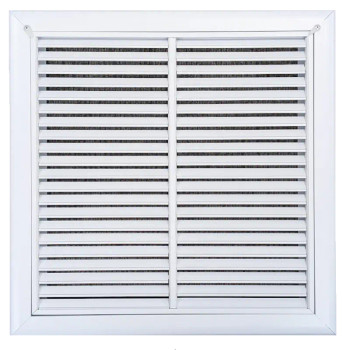 AirGuide RF-2FS 16x16 Return Air Filter Grille WHITE Screw Holes IN NECK of Unit NO Holes in Face front view