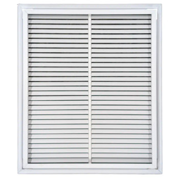AirGuide RF-2FS 20x24 Return Air Filter Grille WHITE Screw Holes IN NECK of Unit NO Screw Holes in Face! rear view
