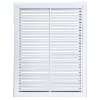 AirGuide RF-2FS 18x24 Return Air Filter Grille WHITE Screw Holes IN NECK of Unit NO Screw Holes in Face! Front view