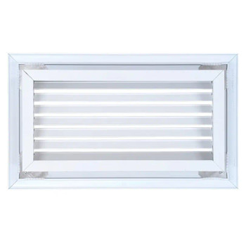 AirGuide RF-2FS 12x06 Return Air Filter Grille WHITE Screw Holes IN NECK of Unit NO Screw Holes in Face! Back View