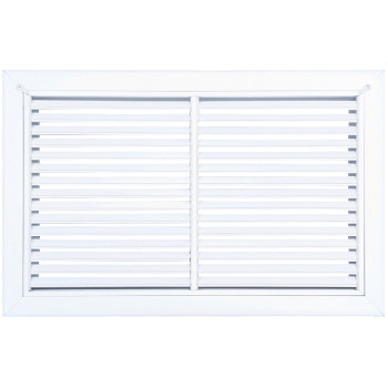 AirGuide RF-2FS 20x12 Return Air Filter Grille WHITE Screw Holes IN NECK of Unit NO Screw Holes in Face! Front View