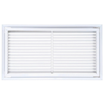 AirGuide RF-2FS 24x12 Return Air Filter Grille White Screw Holes in Neck of Unit NO Screw Holes in Face back View