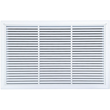 AirGuide RF-2FS 30x18 Return Air Filter Grille WHITE Screw Holes IN NECK of Unit NO Screw Holes in Face front view