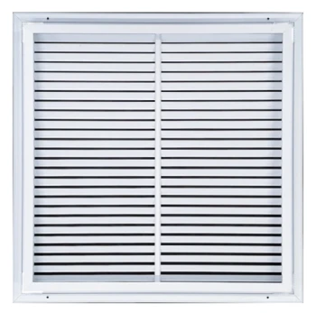 AirGuide RF-2FS 20x20 Return Air Filter Grille WHITE W/Screw Holes in Face back View
