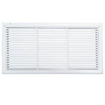 AirGuide RF-2FS 30x14 Return Air Filter Grille WHITE W/Screw Holes in Face front View