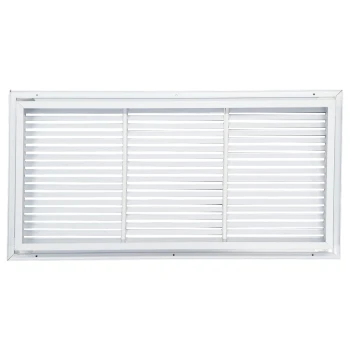 AirGuide RF-2FS 30x14 Return Air Filter Grille WHITE W/Screw Holes in Face back view