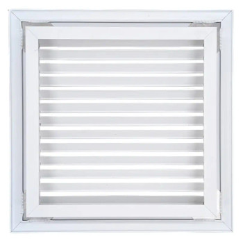 AirGuide RF-2FS 10x10 Return Air Filter Grille WHITE Screw Holes IN NECK of Unit NO Screw Holes in Face! back View