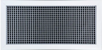 AirGuide Manufacturing, LLC AirGuide RA-AG-T 24x12 T-Bar Eggcrate Return Air Grille WHITE (1/2"x1/2"x1/2" Core) Front View