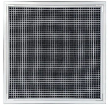 AirGuide RA-AG-T 24x24 T-Bar Eggcrate Return Air Grille WHITE (1/2"x1/2"x1/2" Core) back View