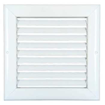 AirGuide RA 08x08 Return Air Grille WHITE Front View