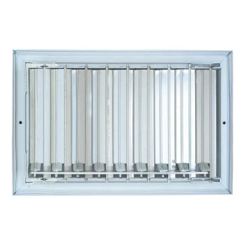 AirGuide Manufacturing CBML-2ME 10x06 2-Way Curved Blade Ceiling Register WHITE Rear View