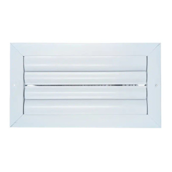 AirGuide Manufacturing CBML-2ME 12x06 2-Way Curved Blade Ceiling Register WHITE Front View