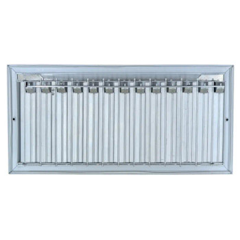 AirGuide Manufacturing CBML-2ME 2-Way 14x06 Curved Blade Ceiling Register WHITe Back View