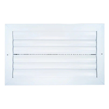 AirGuide Manufacturing CBML-2ME 14x08 2-Way Curved Blade Ceiling Register WHITE Front View