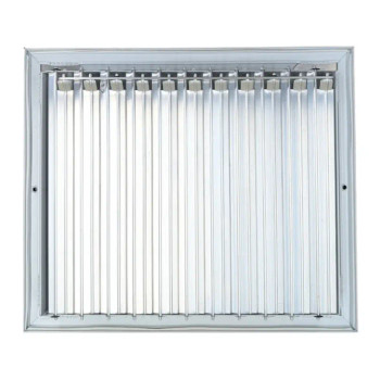 AirGuide Manufacturing CBML-2ME 12x10 2-Way Curved Blade Ceiling Register WHITE Rear View