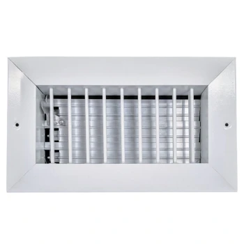 AirGuide Manufacturing, LLC AirGuide VML-ME 08x04 Single Deflection Sidewall Register WHITE Front