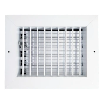AirGuide VML-ME 08x06 Single Deflection Sidewall Register WHITE Front