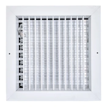 AirGuide VML-ME 10x10 Single Deflection Sidewall Register WHITE Front View