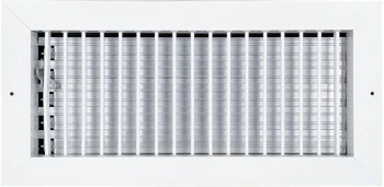 AirGuide VML-ME 14x06 Single Deflection Sidewall Register WHITE Front View