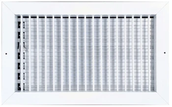 AirGuide VML-ME 14x08 Single Deflection Sidewall Register WHITE front view
